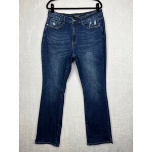 Judy Blue Slim Bootcut Jeans Size 18W Blue Slightly Distressed 33in inseam